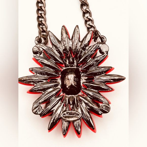 Amrita Singh Coral Crystal Statement Necklace NWT - Picture 10 of 12